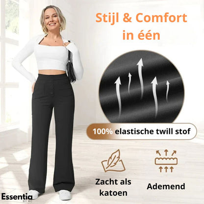 Casual stretchbroek voor dames met hoge taille