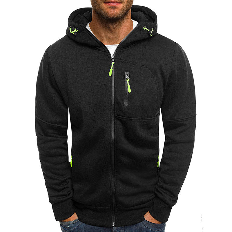 Daniel - Heren hoodie - Capuchon met rits en fleece