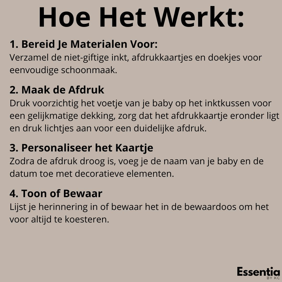 Baby Afdruk Herinnering set