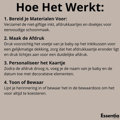 Baby Afdruk Herinnering set