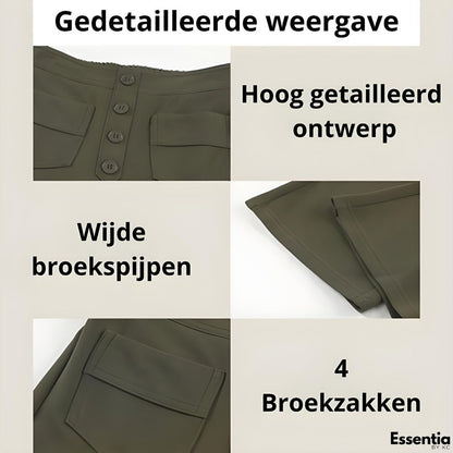 Casual stretchbroek voor dames met hoge taille