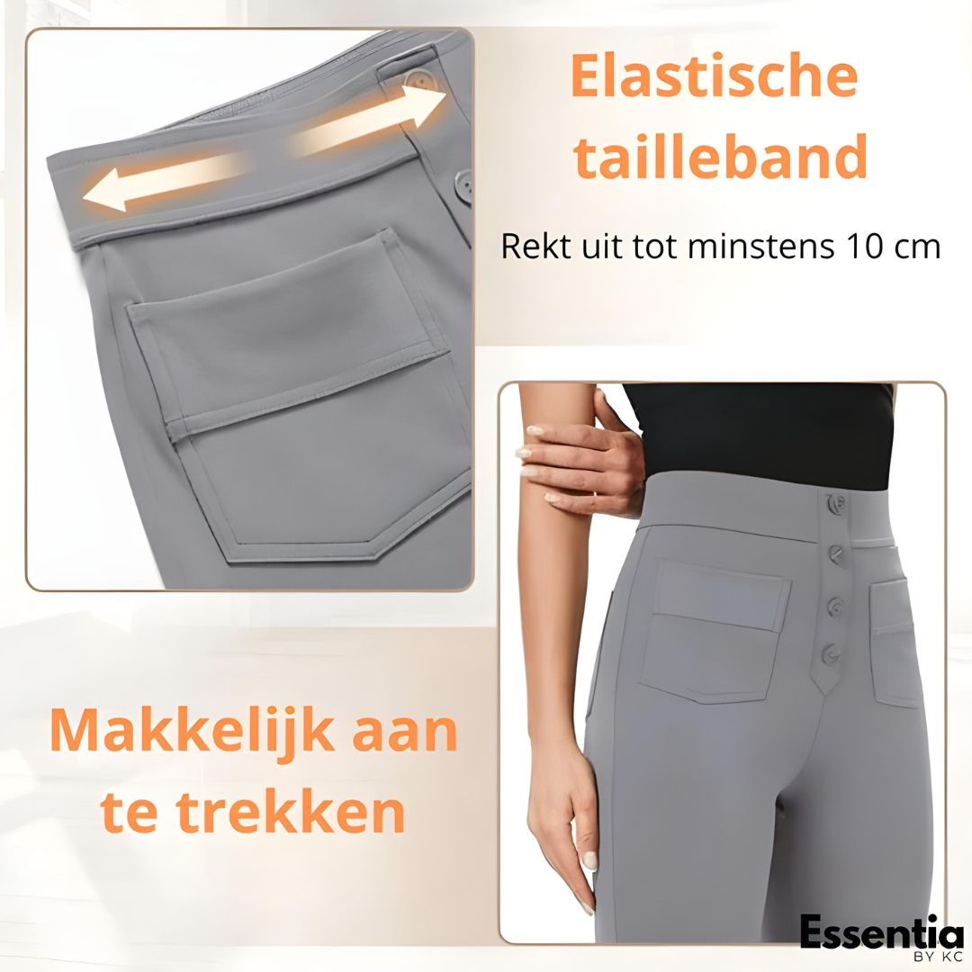 Casual stretchbroek voor dames met hoge taille